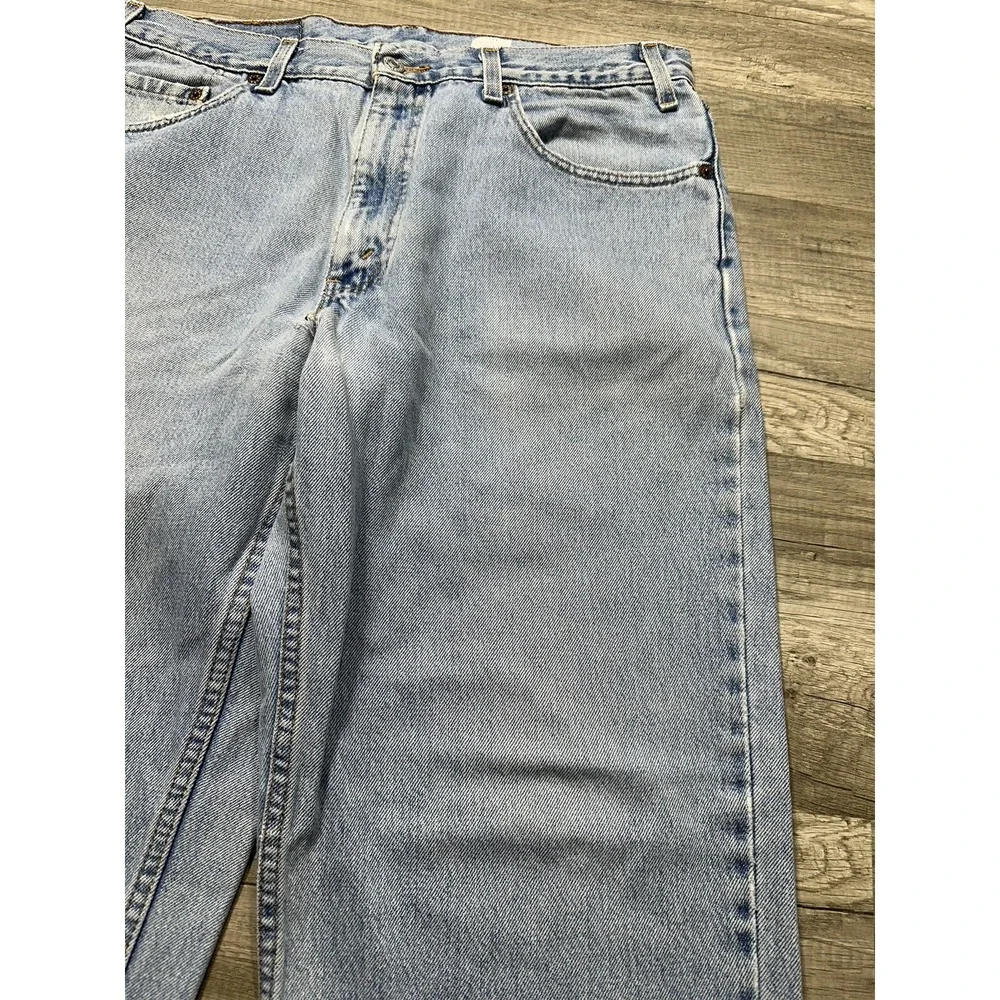 Vintage 90s Levi's 550‎ Jeans Straight Leg Relaxed Fit Light Wash 35 X 28.5